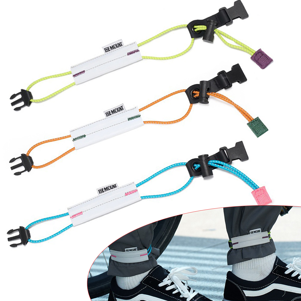 Cycling Gear Usa - Reflecterende fietsbroekriem Verstelbare fietsbeenclipriem Fluorescerende veiligheidsreflecterende
