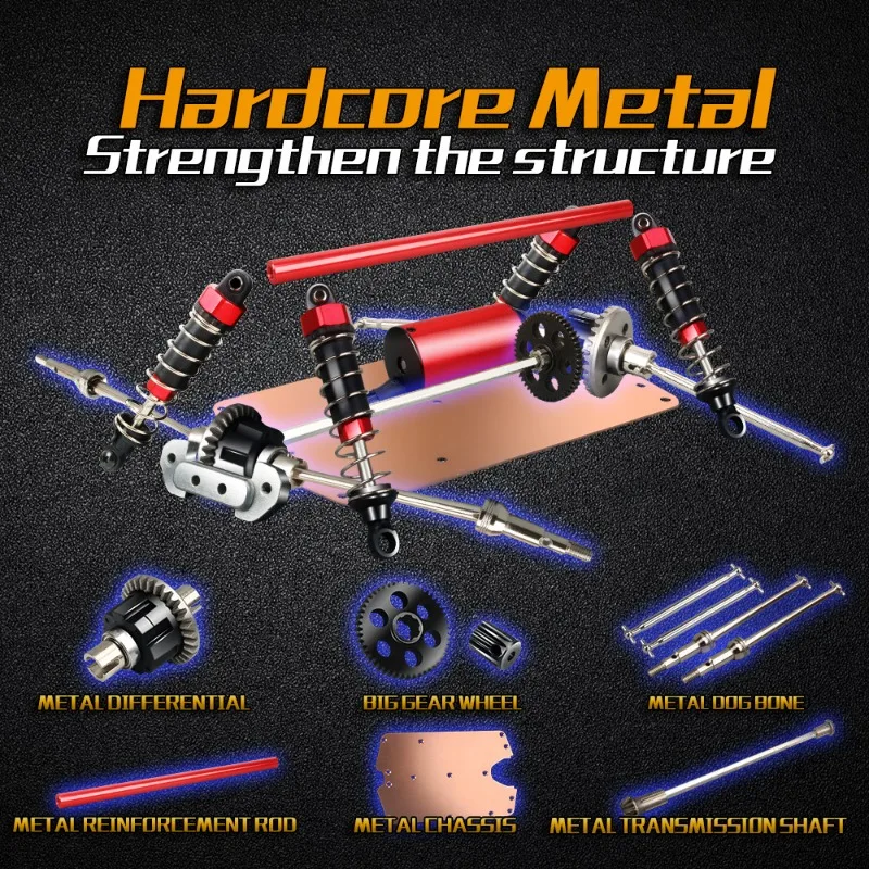 100 km/u hoge snelheid 4WD RC  - Cycling Gear Box recensie en prijs
