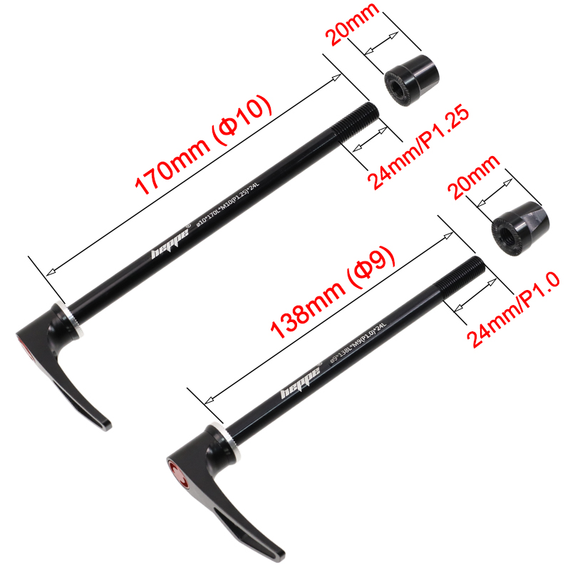 HEPPE Fiets Steekas 9x100 10x1 - Quick Release Skewer recensie en prijs