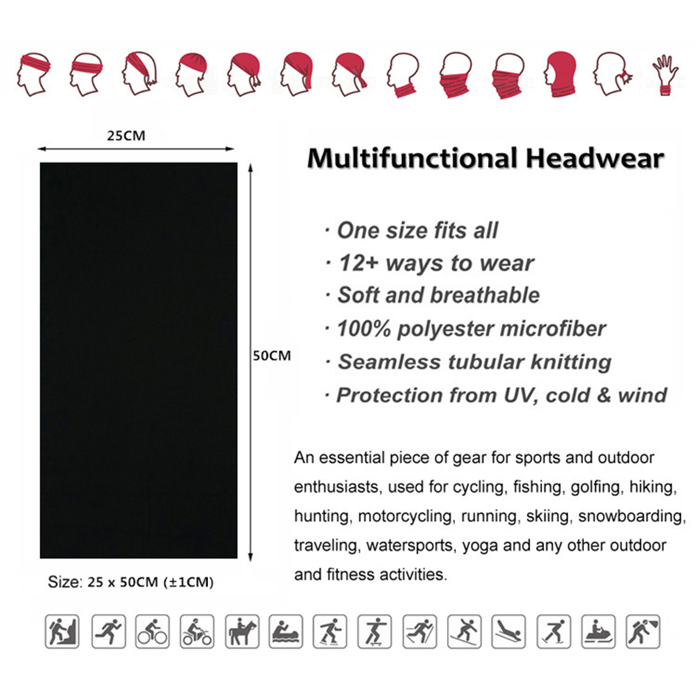Naadloze effen kleur bandana's - Cycling Gear Usa recensie en prijs